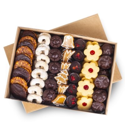 Vánoční cukroví v krabičce