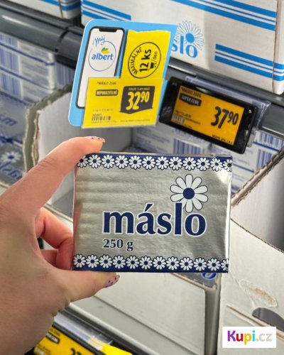 Máslo v akci za 32,90 Kč s aplikací Můj Albert