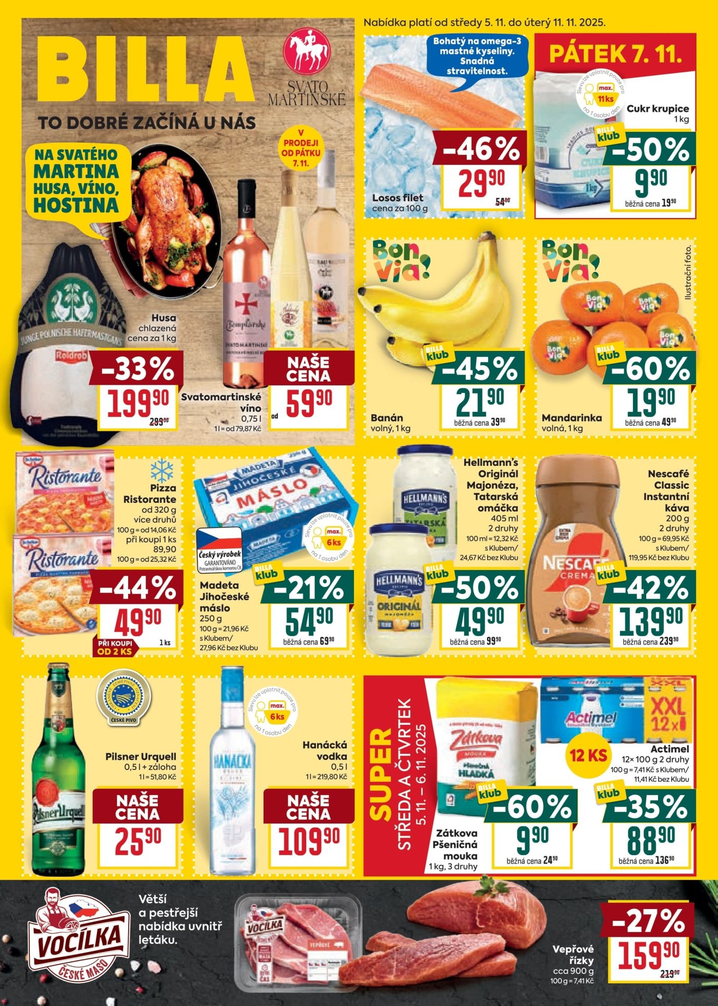 Akční leták týdne BILLA s platností od 5. 11.