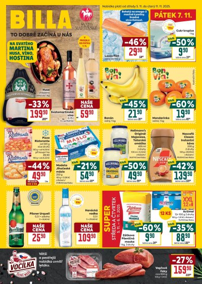 Akční leták týdne BILLA s platností od 5. 11.