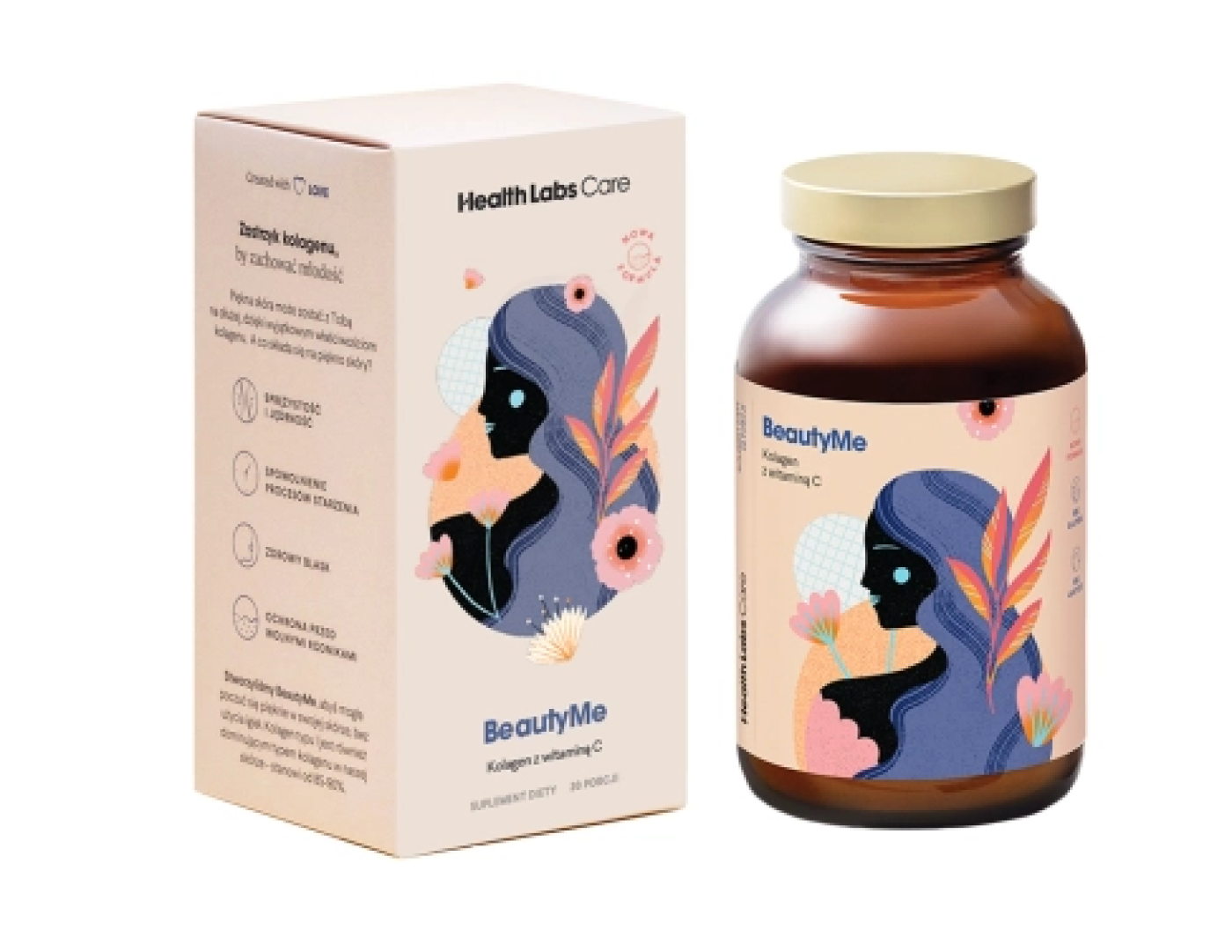 Rozpustný kolagen v produktovém obalu