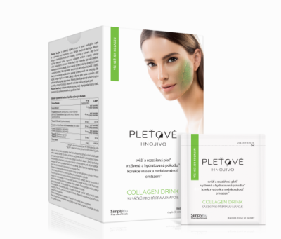 Pleťové kolagenové hnojivo v produktovém obalu