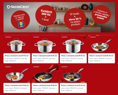 Věrnostní kampaň Lidl: prémiové nádobí SilverCrest