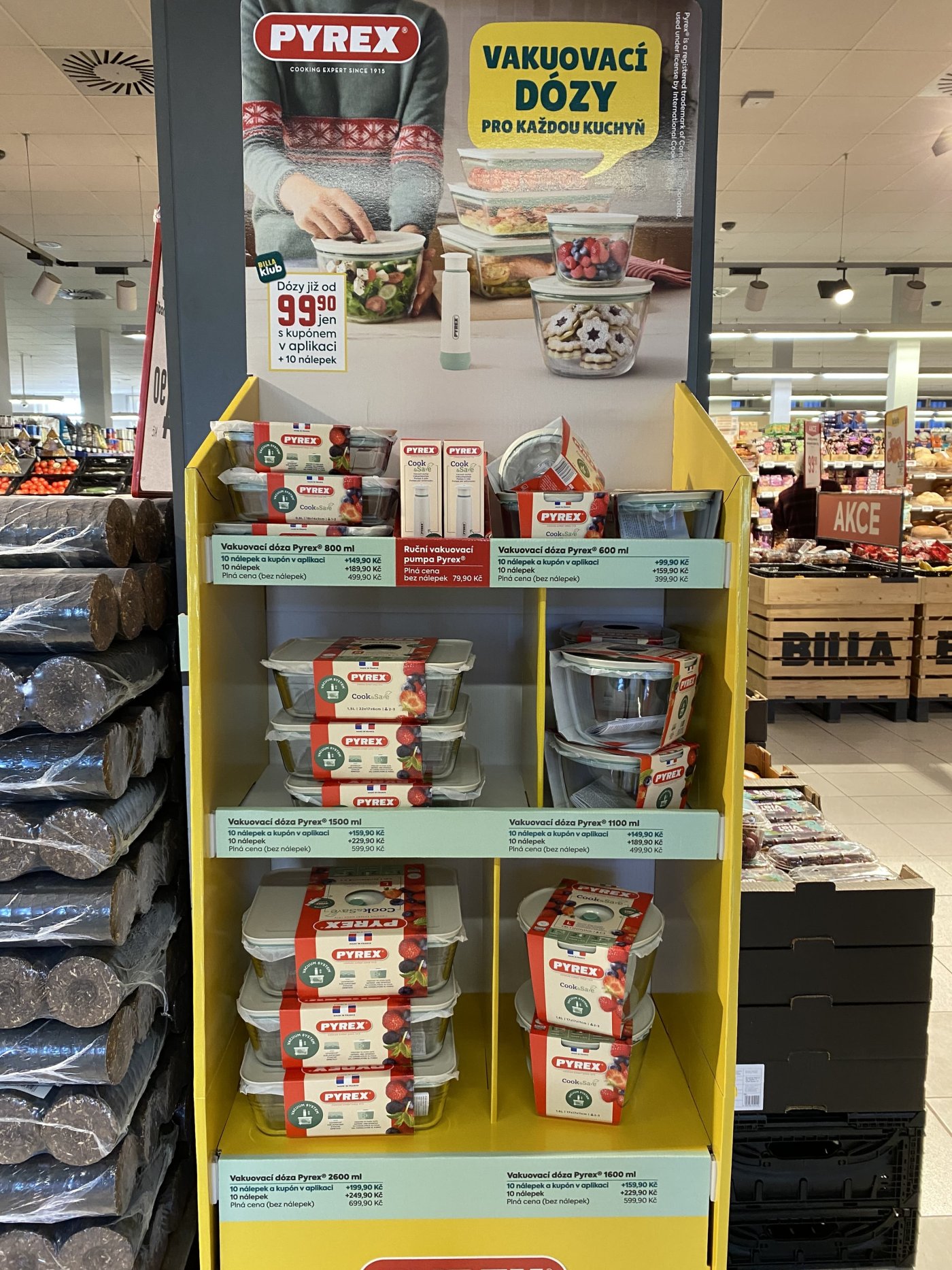 Věrnostní kampaň Billa: Vakuovací dózy Pyrex