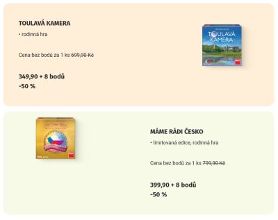 Věrnostní kampaň Globus: deskové hry Dino