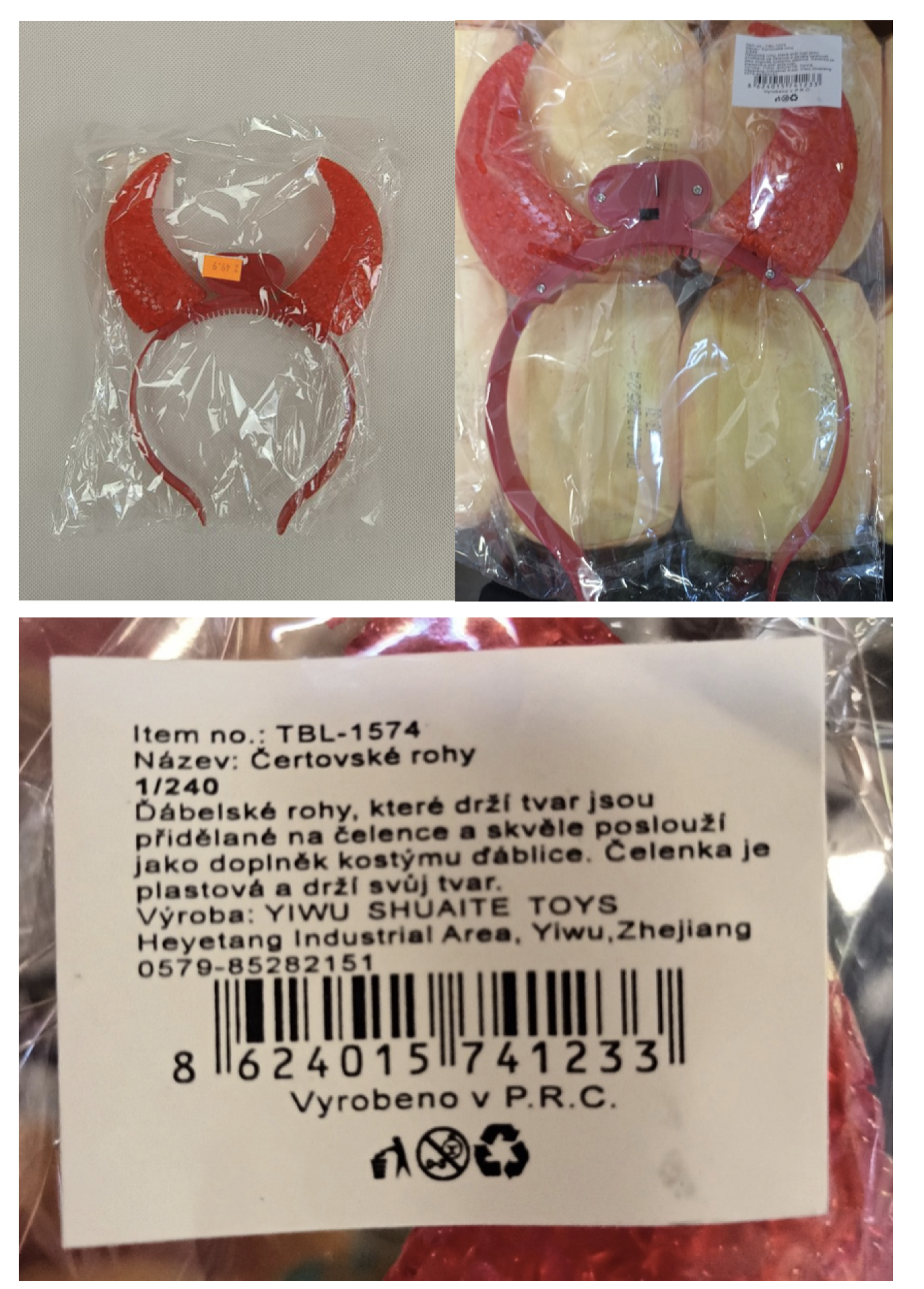 Hračka na baterie „Čertovské rohy“