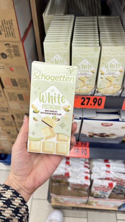 Nová čokoláda Schogetten White Pistachio 100 g za 27,90 Kč