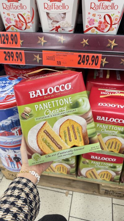 Panettone Balocco s pistáciovo-ořechovou náplní za 249,90 Kč