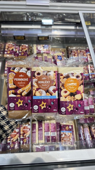 Připravená těsta – linecké, perníkové nebo na rohlíčky 400 g za 34,90 Kč