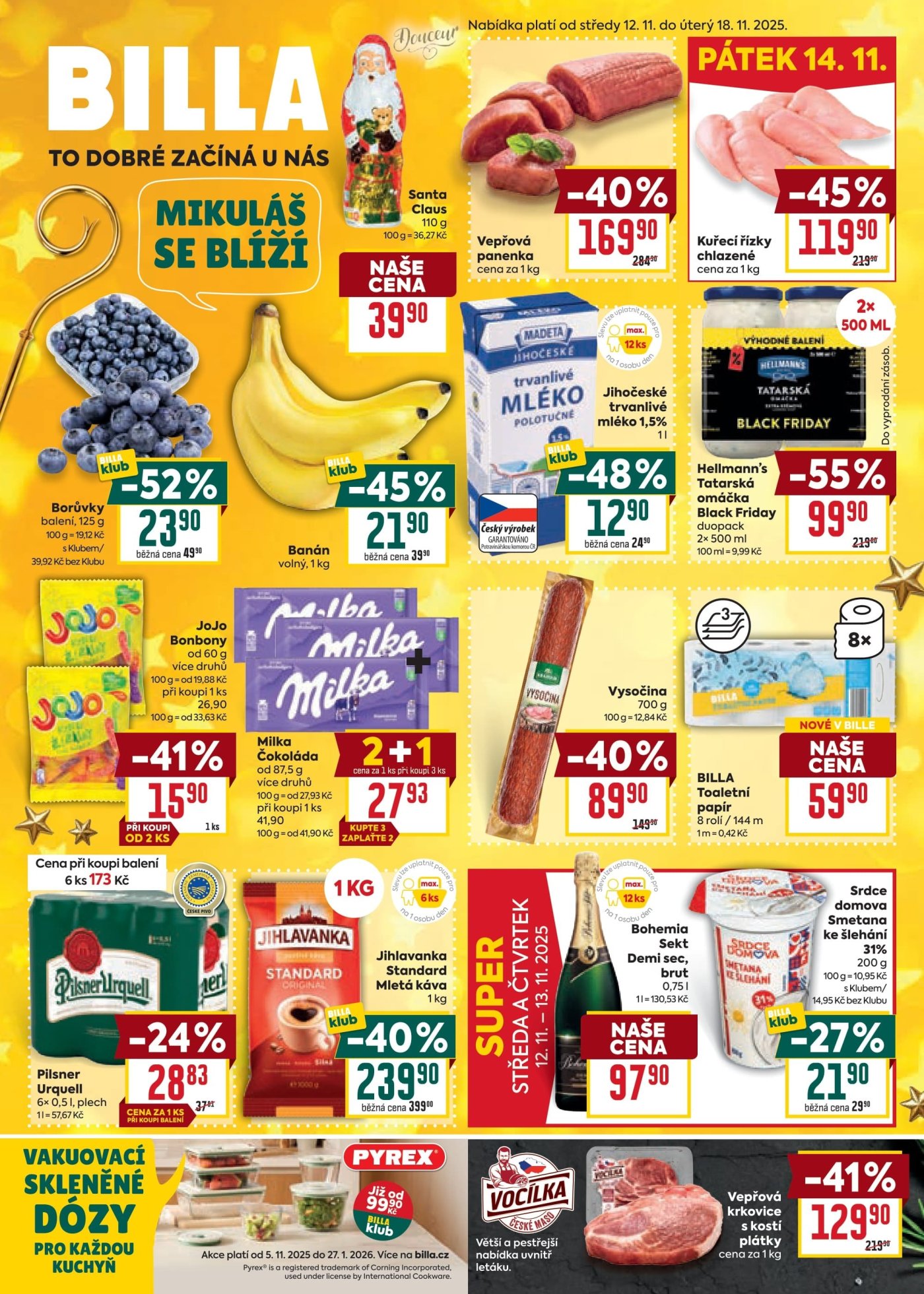 Akční leták týdne BILLA s platností od 12. 11.