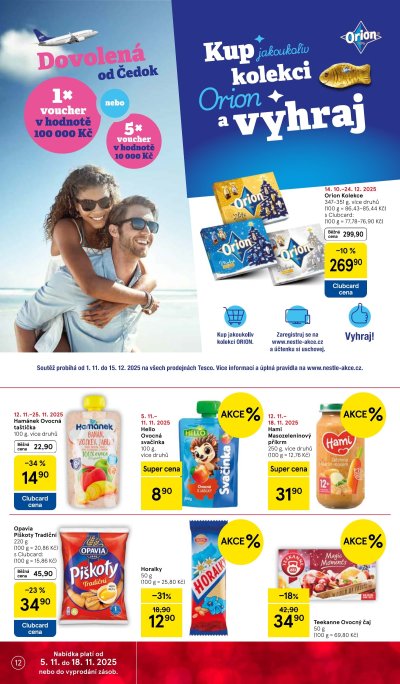 Akční leták týdne Tesco s platností od 12. 11.