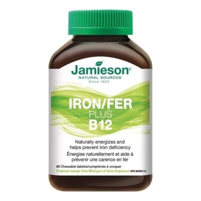 Tablety železo + B12 v produktovém obalu