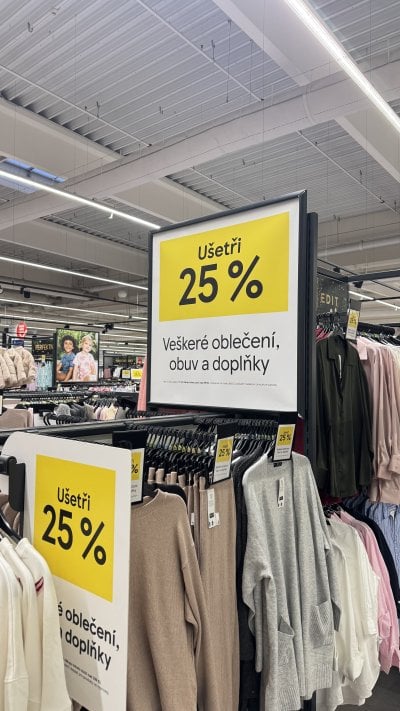 Sleva 25 % na značku F&F – platí na veškeré oblečení, obuv a doplňky do 18. listopadu