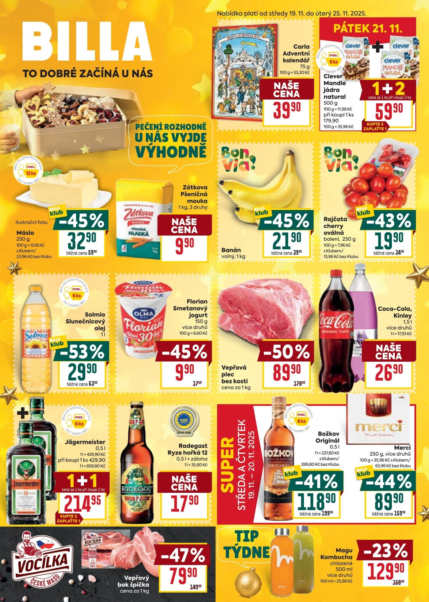 Akční leták BILLA s platností od 19. 11.