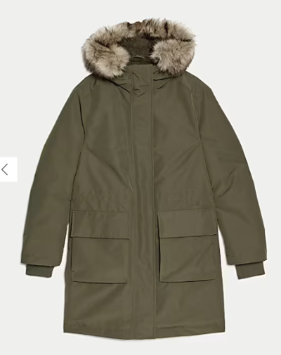 Khaki bunda s kapucí