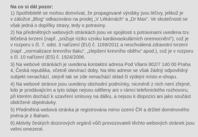 Shrnutí rizikových znaků e-shopu wellness4you.com