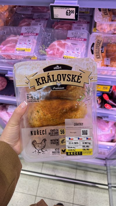 Kuřecí s závitky s náplní Albert Královské