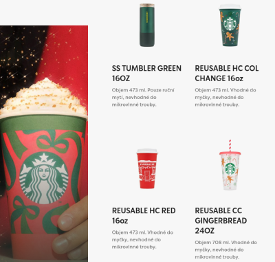 Vánoční merch Starbucks 2025