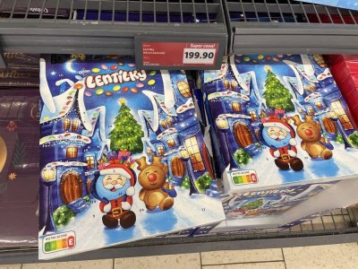 Adventní kalendář v obchodě