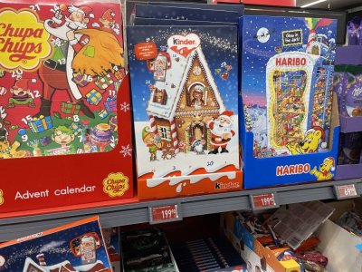 Adventní kalendář v obchodě