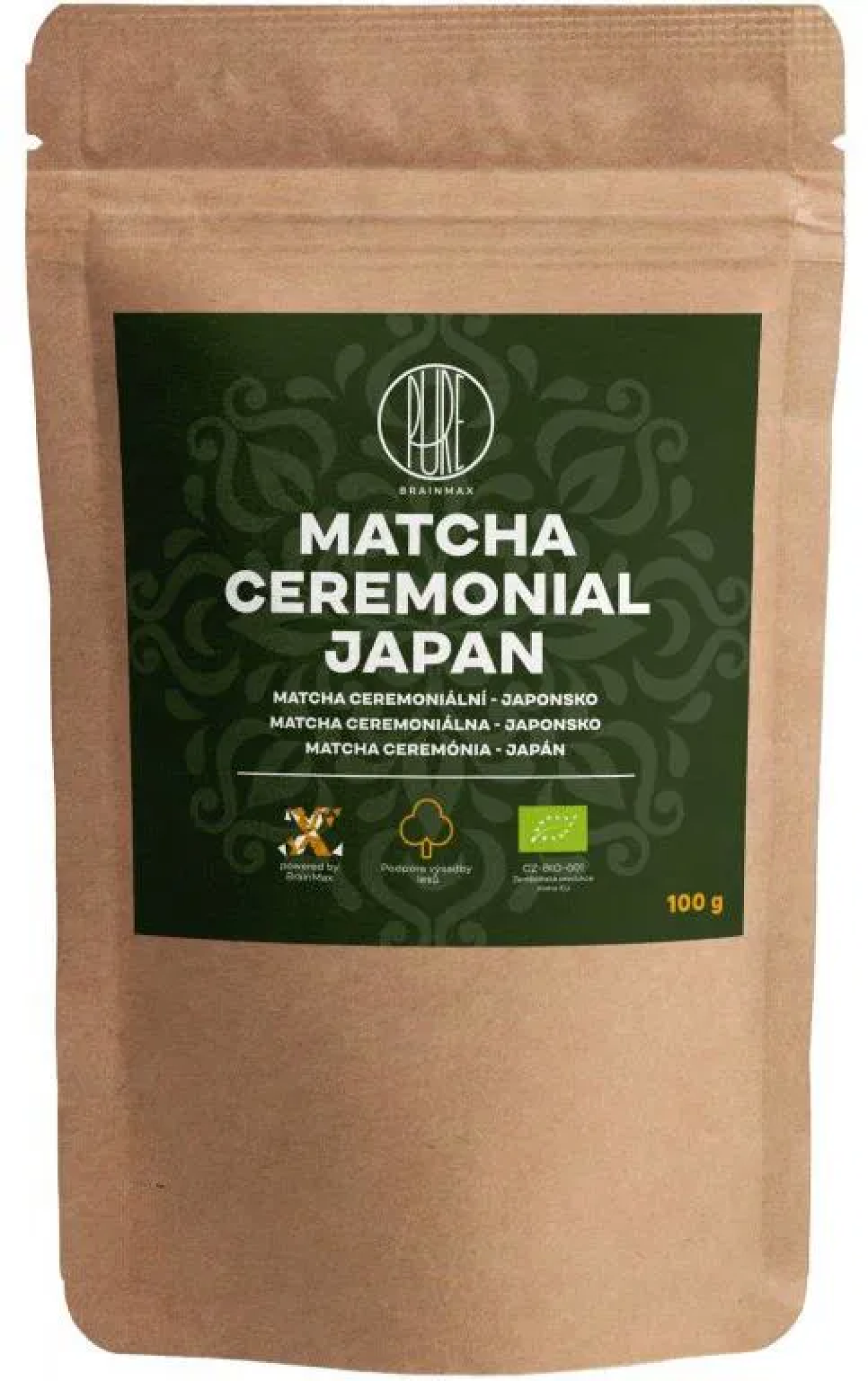 Ceremoniální matcha v produktovém obalu