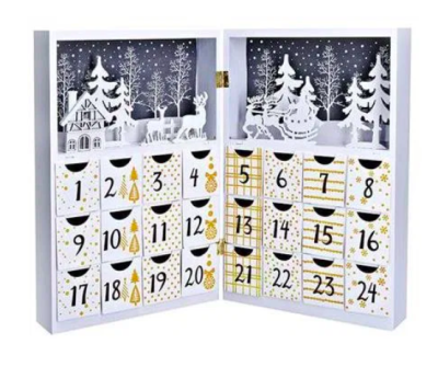 LED adventní kalendář se zimními a vánočními motivy