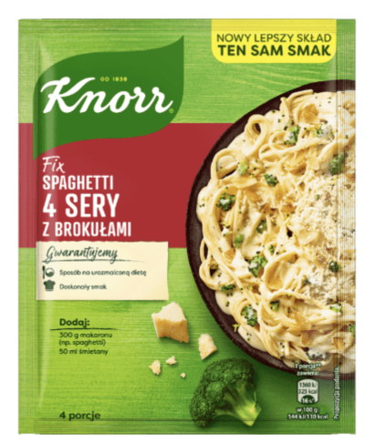 Instantní omáčka Knorr v produktovém sáčku