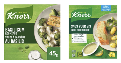 Instantní omáčka Knorr v produktovém sáčku