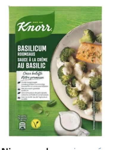 Instantní omáčka Knorr v produktovém sáčku