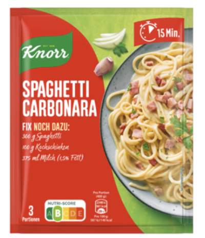 Instantní omáčka Knorr v produktovém sáčku