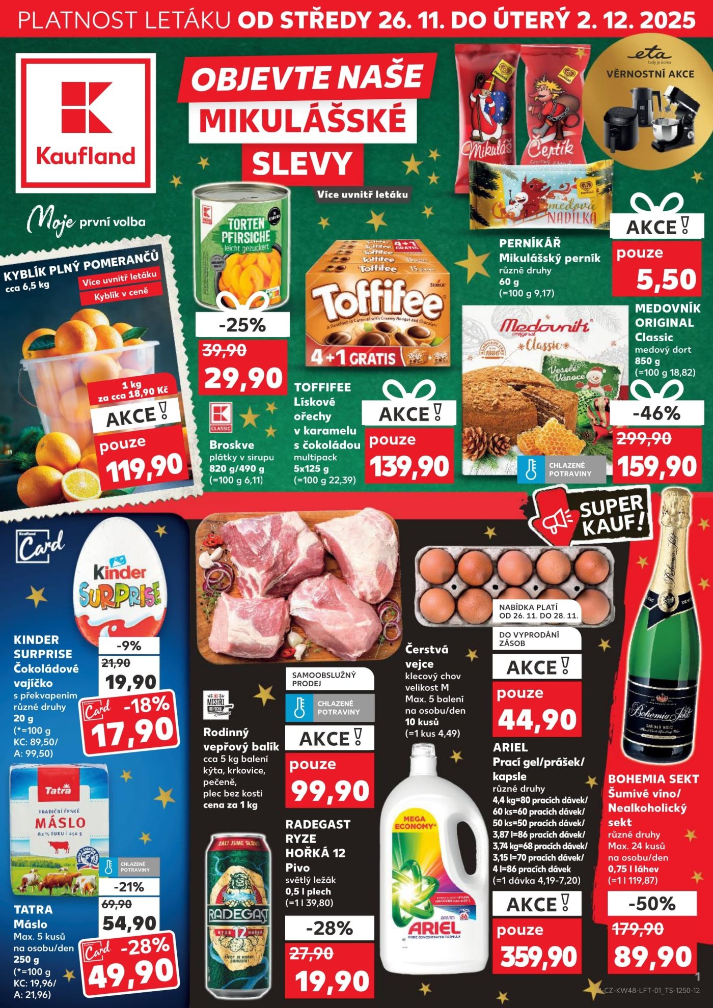 Akční leták týdne Kaufland s platností od 26. 11.