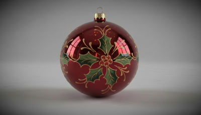 Tradiční červená vánoční koule