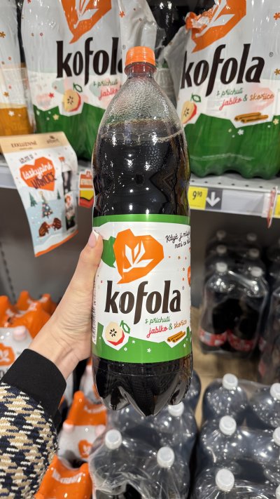 Kofola s příchutí jablko a skořice 2 l za 24,90 Kč