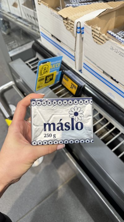 Máslo 250 g v akci za 28,90 Kč