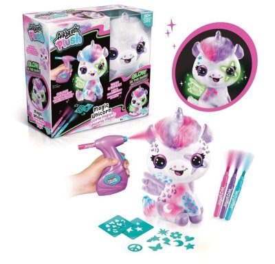 Dětská hračka Airbrush studio – kouzelný jednorožec svítící ve tmě