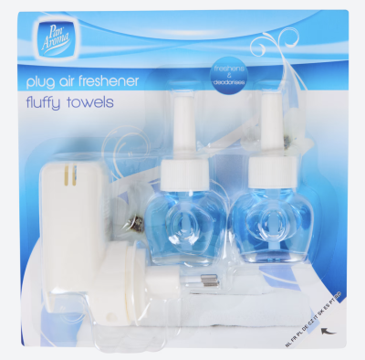 Elektrický osvěžovač vzduchu v produktovém obalu