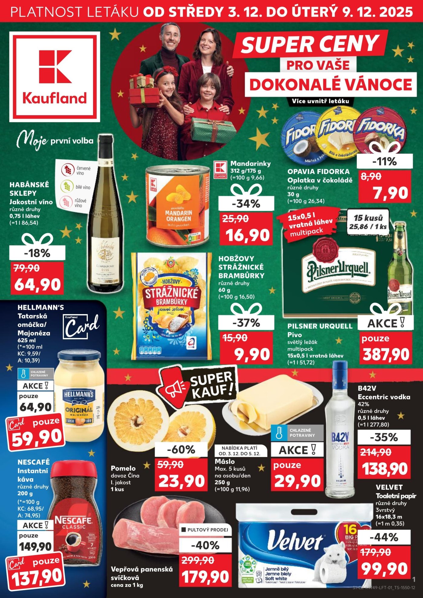 Akční leták týdne Kaufland s platností od 3. 12.