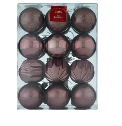 Hnědé vánoční baňky