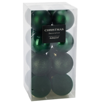 Sada 16 zelených baněk