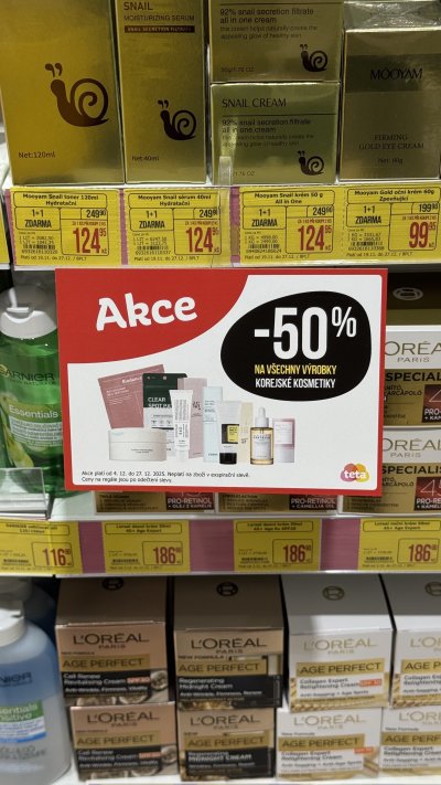 Do Tety se tento týden vyplatí zamířit hlavně kvůli dvěma akcím, a sice sleva 50 % na všechny výrobky korejské kosmetiky a 1+1 na dekorativní kosmetiku v libovolné kombinaci.