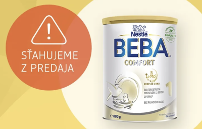 Mléčná kojenecká výživa Nestlé BEBA COMFORT 1 5 HMO, stažení z prodeje
