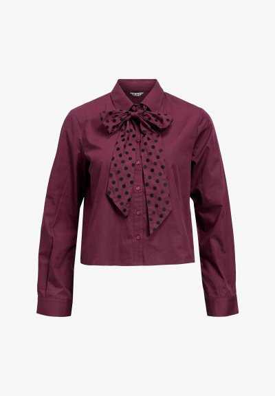 Vínová halenka s mašlí