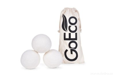 Vlněné koule do sušičky spolu s produktovým obalem