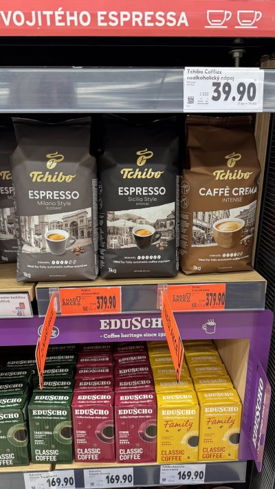 Zrnková káva Tchibo 1 kg za 379,90 Kč