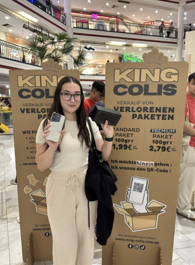 Žena s úlovky z King Colis