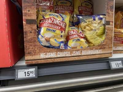 Brambůrky v supermarketu
