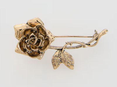 Brož ve tvaru růže