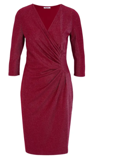 Krátké vínové šaty