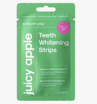 Bělicí pásky na zuby v produktovém balení
