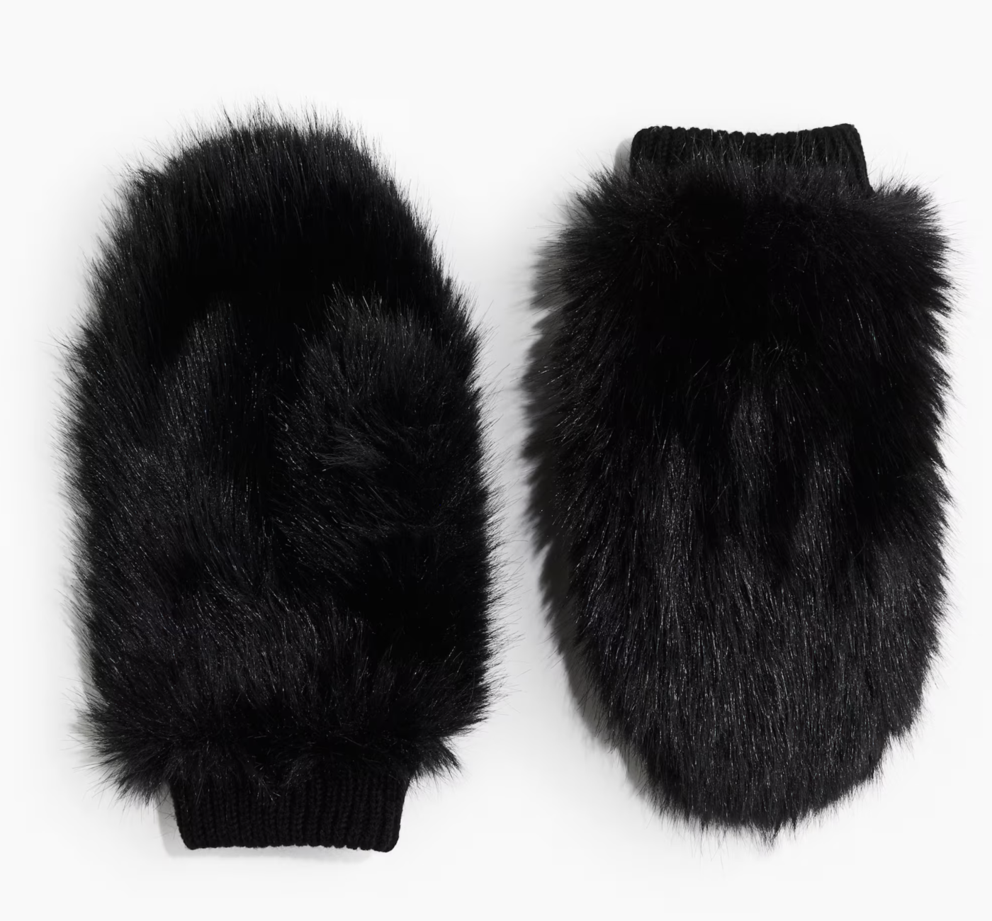 Černé huňaté palčáky